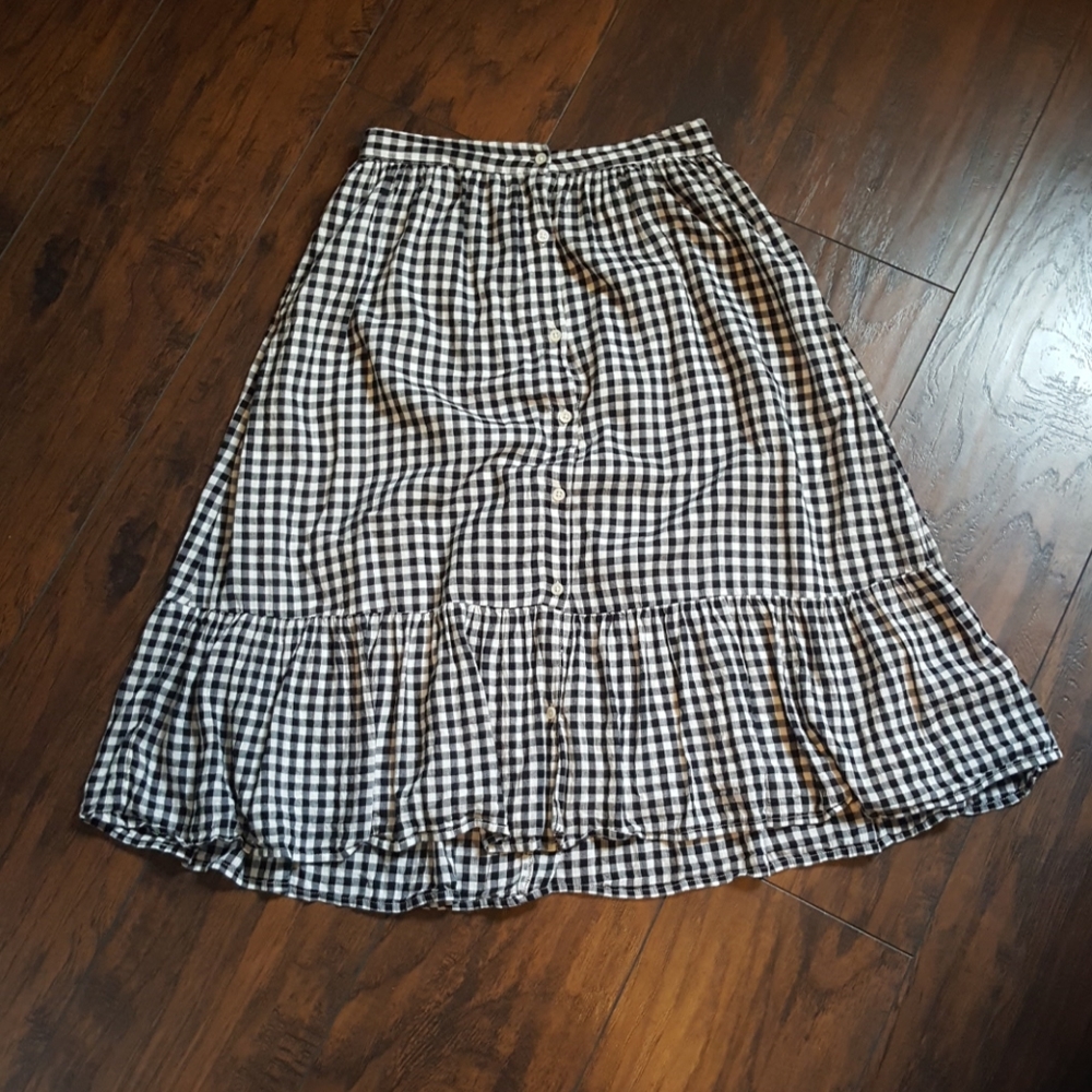 Old navy gingham midi skirt